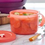 Tupperware polytupper mikrózható levesesbögre lazac színben ÚJ akciós áron fotó