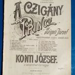 Blaha Luizának ajánlva: A CZIGÁNY PRINCZ dalai, KONTI József, a várszínház karnagya Bp.1882 fotó