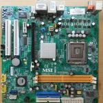 MSI MS-7301 775-ös P-IV SATA-RAID PCI-E DDR-II + INTEL PENTIUM CORE2DUO E4500 PROCESSZOR fotó