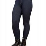 C&A sötétkék testhez álló 164cm S/M csajos dögös őszi BÉLELT LEGGINGS z71 fotó