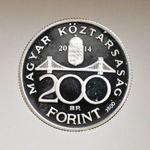 1994 ( 2014 ) ezüst 200 Forint piefort utánverete PP -X182 fotó