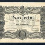 1848 Kossuth 100 Forint ( javított ) VF -ÁM09 fotó