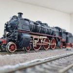 A267 H0 1: 87 Trix no. 2407 öntött fémházas antik retró BR 18 601 vasútmodell DC gőzmozdony fotó