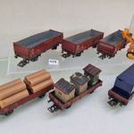 A278 H0 1: 87 Märklin vasútmodell tehervagon szett – 6 db egyben + kiegészítők fotó