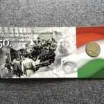 2006/1956 emlékére kiadott Első napi veret 50 + 500 Forint emlékbankjegy díszcsomagolásban fotó