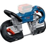 Bosch akkus szalagfűrész GCB 18V-127 Professional szóló, 18 voltos kék/fekete, akkumulátor és töl... fotó