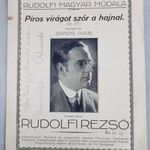 Rudolfi Rezső zeneszerző kotta a zenész felirattal és alaírással 1930 körül fotó