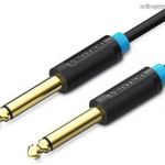 Vention 6.5mm jack/M -> 6.5mm jack/M, (audio, fekete), 5m, kábel fotó