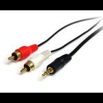 StarTech.com 0.92m, 3.5mm/2xRCA, M/M audio kábel 0, 92 M Fekete (MU3MMRCA) fotó