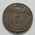 1 Reichspfennig, 1939B, Németország, Harmadik Birodalom fotó