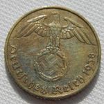 5 Reichspfennig 1938D, Németország, Harmadik Birodalom fotó