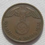 2 Reichspfennig, 1936A, Németország, Harmadik Birodalom fotó