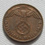 1 Reichspfennig, 1939F, Németország, Harmadik Birodalom fotó