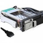 DeLock 5, 25" Mobil Rack 1 x 2, 5" + 1 x 3, 5" SATA HDD-hez + 2 x USB 3.0 port 47209 Kiegészítő, Kel... fotó