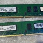 2x2 GB Kingston 800 MHz DDR2 RAM KVR800D2N6/2G fotó