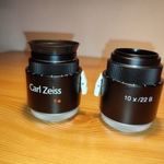 2x Makulátlan CARL ZEISS T* 10X22B 10X/22 B Surgical mikroszkóp lensce fotó