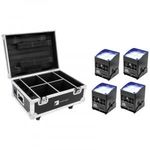 EUROLITE Set 4x AKKU IP UP-4 QCL Spot QuickDMX + Case with charging function fotó