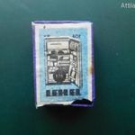 Régi fa gyufás doboz. LEHEL hűtőgép. Gyufás-skatulya, gyufásdoboz, gyufacímke. Vintage Rare Matchbox fotó