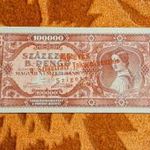 1946 -os hajtatlan Százezer / 100.000 B.-Pengő bankó "100 éves " felülbélyel. Ritkább (L2462) fotó