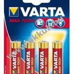 Varta Longlife Max Power alkáli 4703 LR03 AAA Micro elem 4db/csom. fotó