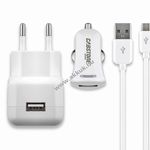 Cabstone autós töltő szett 3 in 1 - 12-24V USB fekete (2, 1A) - A készlet erejéig! fotó