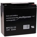 Ólom akku 12V 22Ah (Multipower) típus MP22-12C ciklusálló, ciklikus helyettesíti: 12V 20Ah fotó