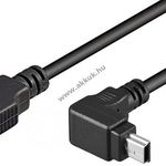 Goobay USB kábel 2.0 mini USB 5pin - 90 fok - csatlakozóval 1, 8m fekete - Kiárusítás! fotó