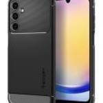 Spigen Rugged Armor Samsung Galaxy A25 Matte Black tok, fekete fotó