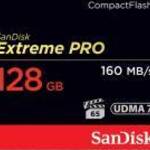 SanDisk 128GB Extreme Pro CF 160MB/s memóriakártya CompactFlash fotó