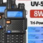 Új, 2 darab Baofeng® UV-5R (8W) walkie talkie remek áron! fotó