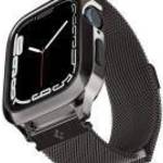 Spigen Metal Fit Pro Apple Watch 8/7 45mm fém szíj, tokkal, grafit fekete fotó