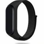 Xiaomi Mi Band 3/4/5/6/7 okoskarkötő tépőzáras pótszíj Fekete fotó