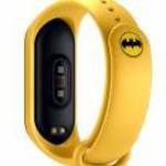 Xiaomi Mi Band 3 / Mi Band 4 / Mi Band 5 / Mi Band 6 okoskarkötő Batman pótszíj Batman - Sárga Xiaom fotó