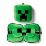 Utazópárna szemmaszkkal szett, Plüss RELAXEAZZZ - Minecraft Creeper CUSH306 fotó