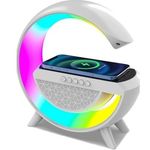 Vezetéknélküli telefontöltő, bluetooth hangszóró és RGB LED lámpa fotó