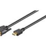 Goobay DVI-D (apa) - HDMI (apa) kábel, 2 m, fekete fotó