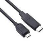 VCOM kábel USB 3.1 Type-C - Micro USB2.0 AM 1m, fekete (apa-apa) (CU-407) fotó