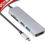 VCOM kábel átalakító USB3.1 Type-C apa - HDMI anya+USB3.0*2+Micro SD+SD (CU430m) fotó