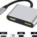 VCOM kábel átalakító USB Type-C apa - Displayport + HDMI anya (CU434M) fotó