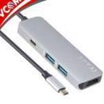 VCOM kábel átalakító USB Type-C apa -HDMI anya + USB 3.0*2 + USB Type-C anya (CU429M) fotó