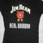 Jim Beam póló elől egyszínű fekete M-s h: 61 cm mb: 84-114 cm fotó