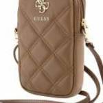 Guess GUWBZPSQSSGW Zip Quilted 4G táska - barna fotó