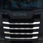 Scania S / R inox hűtőrács dísz szett a bordák elejére - TruckerShop fotó