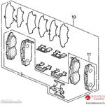 HONDA ACCORD ELSŐ FÉKBETÉT SZETT 1993-1995 fotó