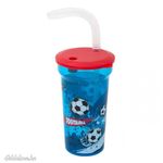 Szívószálas pohár Football 400 ml fotó