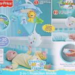 Baba kiságy forgó zenélő projektoros Fisher Price fotó