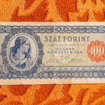 1946 -os Első 100 Forint -os kék színű vízjeles bankó Ritka !!! (L2503) fotó