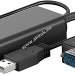 VGA - HDMI adapter kábel + 3.5mm jack csatlakozó, USB 2.0 csatlakozó fotó