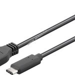 Goobay USB C 3.1 töltő- és adatkábel max 60W (20V 3A) fekete 50cm fotó