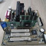 Pentium III retró fél konfig. Biostar M6VBE alaplap+proci+ram+VGA!!! fotó